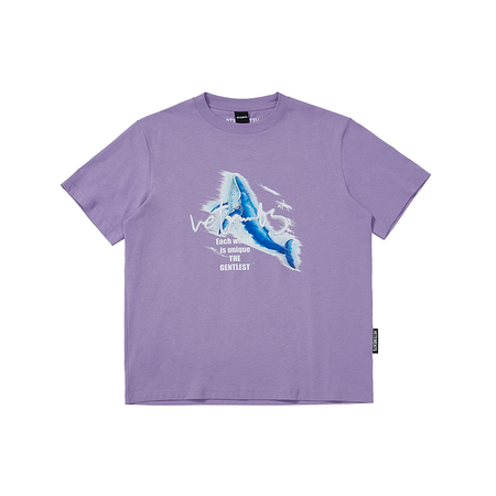 保护鲸鱼主题T恤（紫）