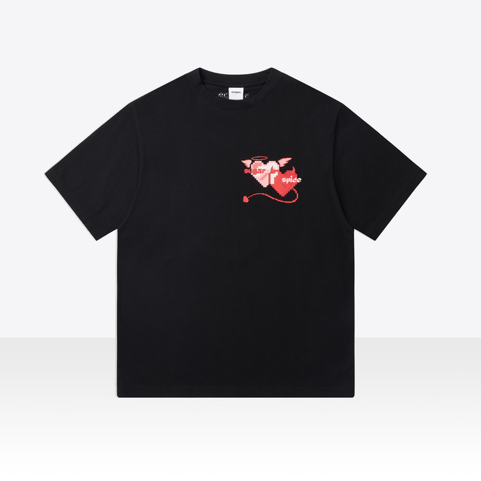 Black “Angel and Devil” Hearts T-shirt