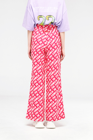 Rose Red Discount Label Retro Wide-Legged Pants