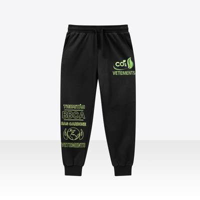 Environmental Protection Themed Elastic Waistband Jogger Sweatpants